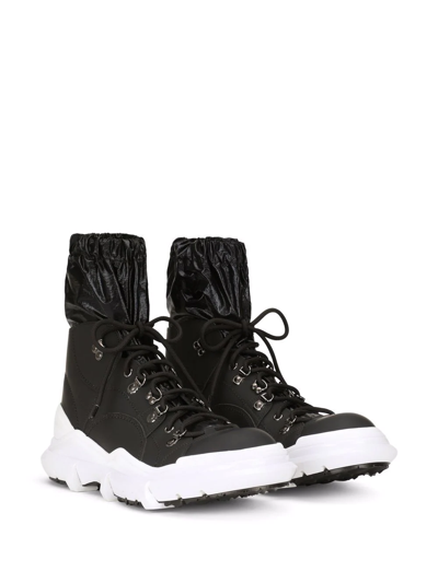 Dolce & Gabbana Lace-up Boot In Black