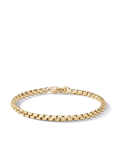 Shop David Yurman 18kt Yellow Gold Box Chain Bracelet
