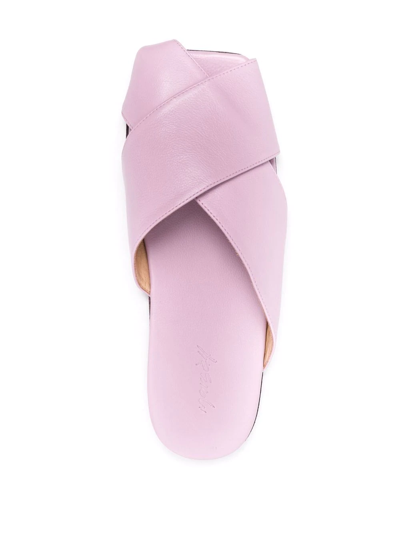 Shop Marsèll Spatola Flat Sandals In Purple