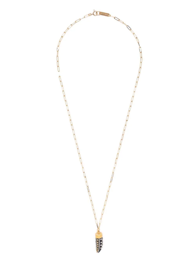Shop Isabel Marant Studded Tooth Necklace In Gold