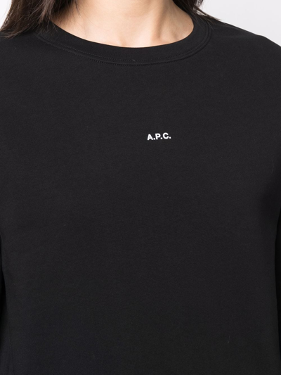 Shop Apc Annie Crew Neck Sweatshirt In Black