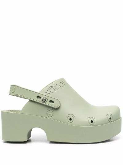 Shop Xocoi Clogs Low Sandals In Green