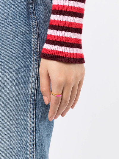 Eshvi Lips-charm Ring In Gold