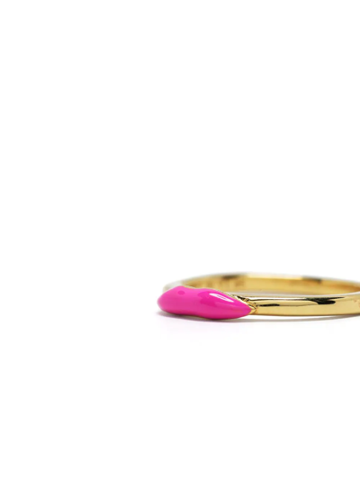 Eshvi Lips-charm Ring In Gold