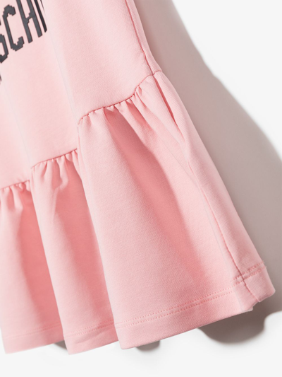 Shop Moschino Teddy Bear Logo Dress In Pink