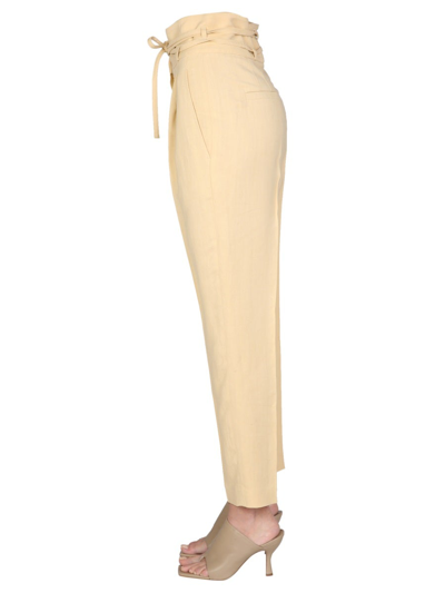 Shop Brunello Cucinelli High Waist Trousers In Yellow