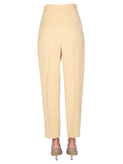 Shop Brunello Cucinelli High Waist Trousers In Yellow