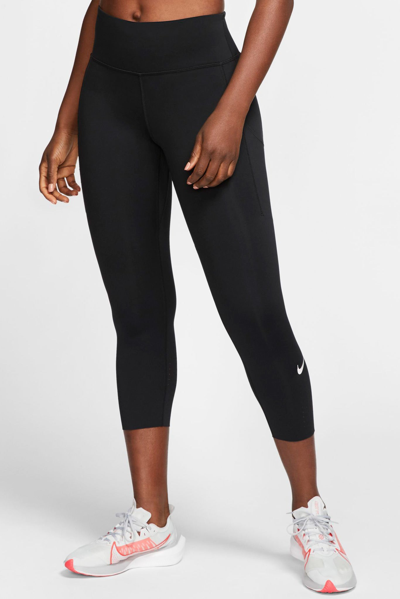 Shop Nike Crop Leggings Epic Luxe In Black