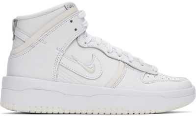 Shop Nike White Dunk High Up Sneakers In 100 Summit White/whi