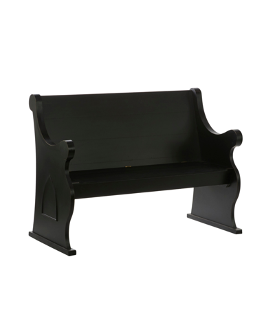 Rosemary Lane Wood Farmhouse Bench In Black