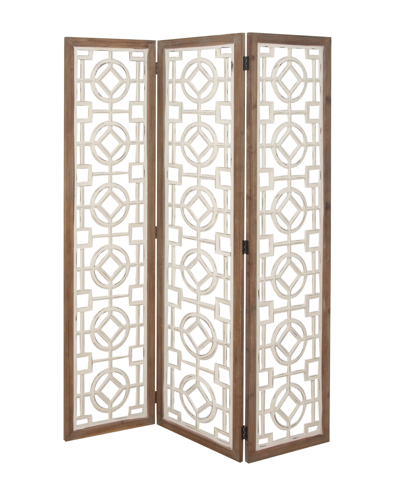 Shop Rosemary Lane Wood Farmhouse Room Divider Screen In White