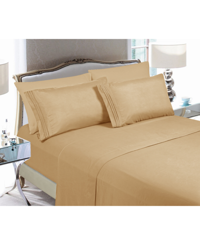 Shop Elegant Comfort 3-piece Twin/twin Xl Sheet Set In Gold