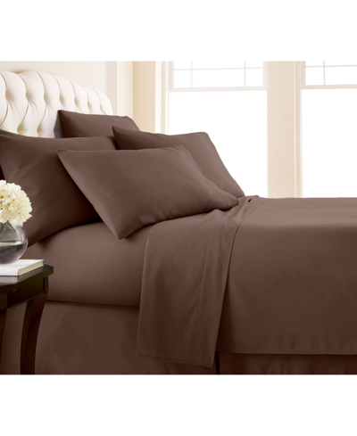 Southshore Fine Linens Sheet Set For Adjustable Mattresses With Bonus Pillowcases 7-piece Set, Split King In Brown