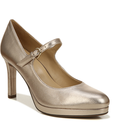 Shop Naturalizer Talissa Mary Jane Pumps In Light Bronze Leather