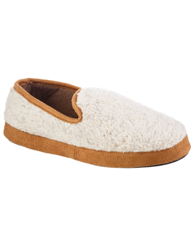 Shop Isotoner Men's Memory Foam Berber Rhett Loafer Slippers In Oatmeal