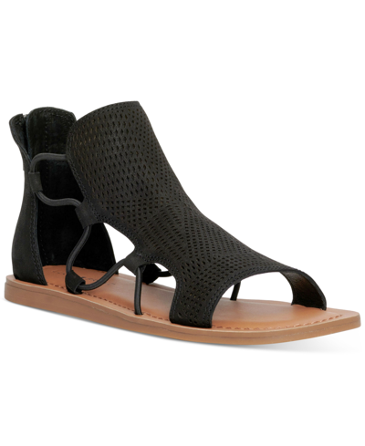 Shop Lucky Brand Women's Bartega Gladiator Sandals In Black