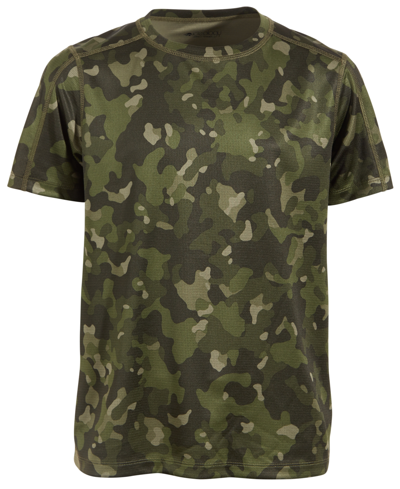 Shop Ideology Big Boys Printed Camo T-shirt, Created For Macy's In Native Green