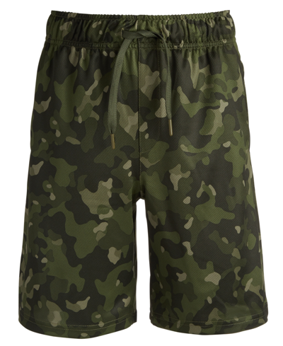 Shop Ideology Big Boys Printed Camo Break Shorts, Created For Macy's In Native Green