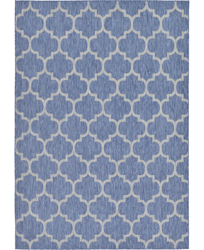 Shop Bayshore Home Outdoor Pashio Pas5 8' X 11' 4" Area Rug In Navy Blue