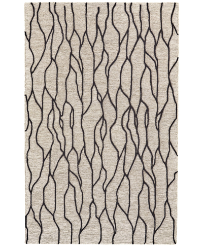 Simply Woven Enzo R8734 Black 2'6" X 8' Runner Rug In Black