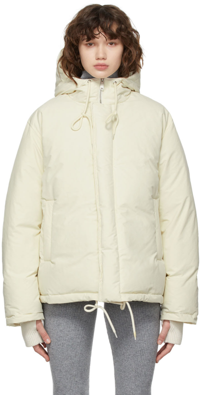 Shop Vaara Off-white Packable Down Puffer Jacket In Neutrals