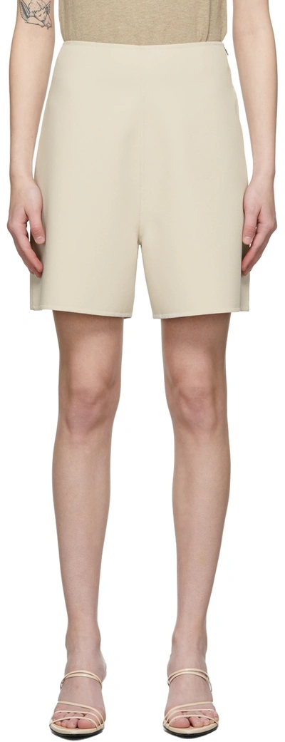 Arch The Beige Wide Shorts In L/beige