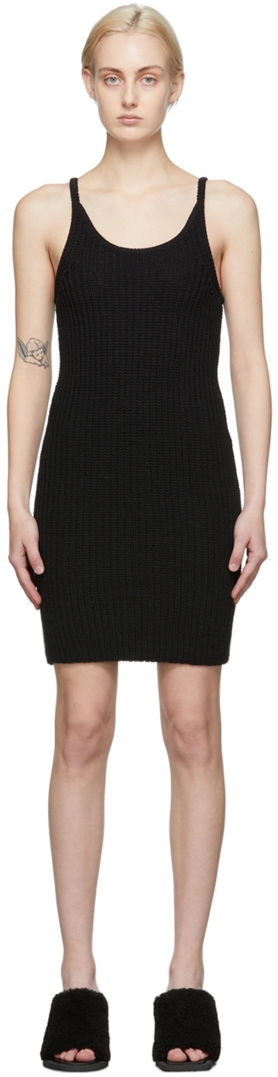 Arch The Black Rib Knit Dress In Black
