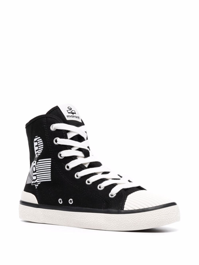 Shop Isabel Marant Benkeen Canvas Sneakers In Black