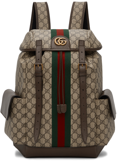 Gucci Brown Medium Gg Ophidia Backpack In 8564 B.e/ne.a/vrv/n. | ModeSens