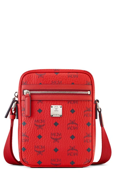 Shop Mcm Klara Visetos Crossbody Bag In Candy Red