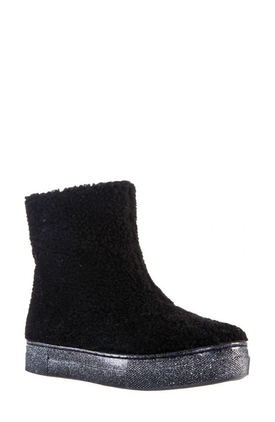 Shop Nina Palva Faux Shearling Boot In Black