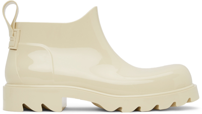 Shop Bottega Veneta Off-white Stride Boots In 9031-sea Salt