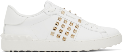 Shop Valentino White Untitled Open Sneakers In Bianco/platino/bianc