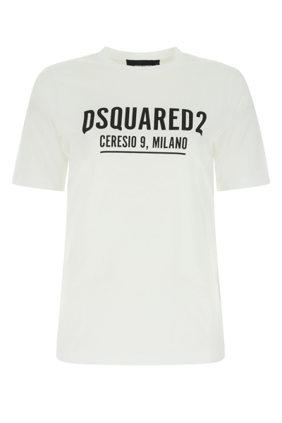 Dsquared2 White Cotton T-shirt Nd Dsquared Donna Xs | ModeSens