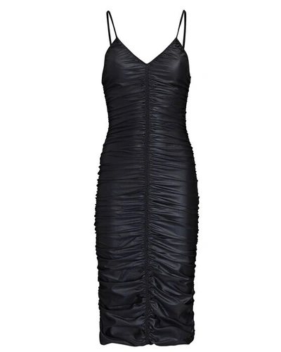 Shop Alexander Wang Ruched Slip Dress In Black