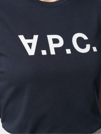 Shop Apc A.p.c. T-shirts In Dark Navy