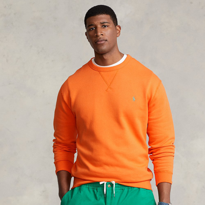 Shop Polo Ralph Lauren The Rl Fleece Sweatshirt In May Orange