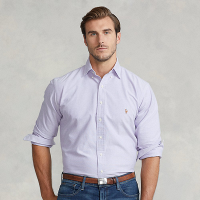 Shop Polo Ralph Lauren The Iconic Oxford Shirt In Thistle