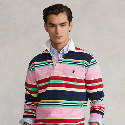 Ralph Lauren The Iconic Rugby Shirt In Harbor Pink Multi | ModeSens