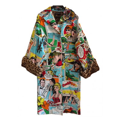 Pre-owned Dolce & Gabbana Trench Coat In Multicolour