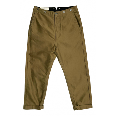Pre-owned Golden Goose Trousers In Khaki
