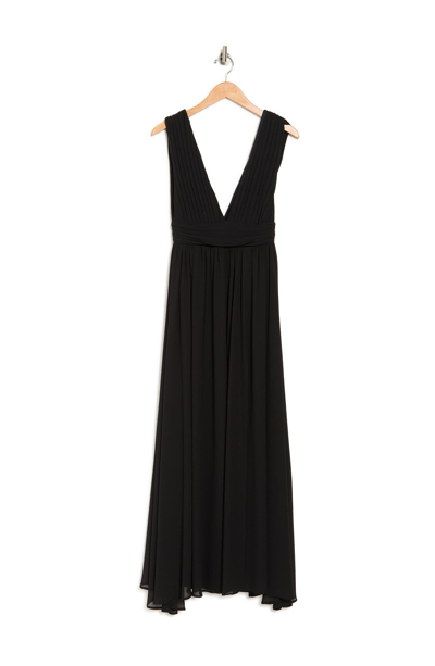 Shop Love By Design Athen Plunging V-neck Maxi Dress In Black