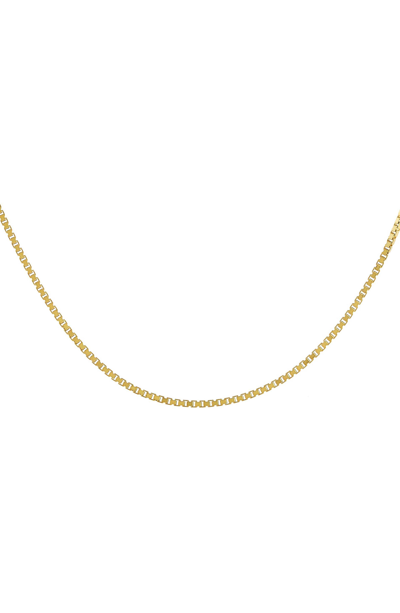Shop Adinas Jewels Box Chain Necklace In Gold