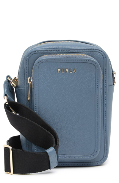 Furla Rea Leather Mini Crossbody Bag In Blu Denim | ModeSens