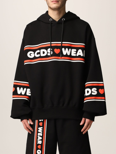 Shop Gcds Sweatshirt  Sweatshirt With Logo Band In Black