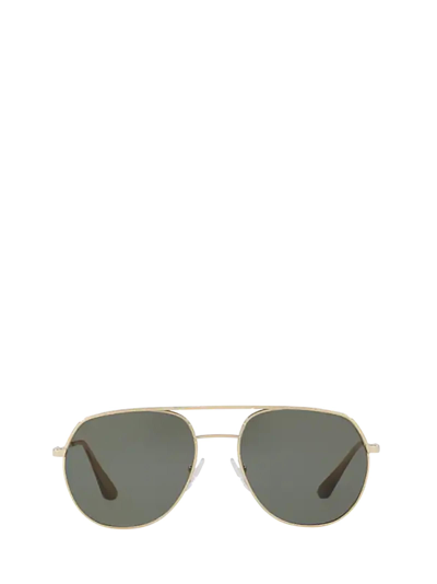 Shop Prada Pr 55us Pale Gold Sunglasses