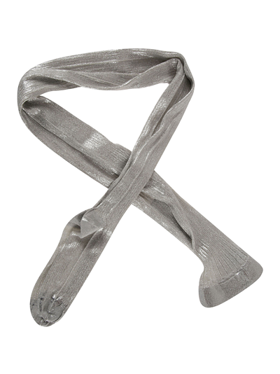 Shop Prada Collant Socks In Silver