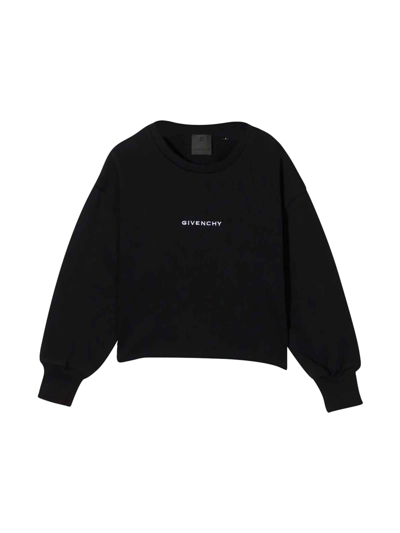 Shop Givenchy Black Sweatshirt With White Print In Nero