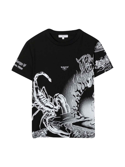 Shop Givenchy Black T-shirt With Print In Nero