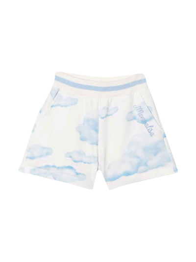 Shop Monnalisa White And Blue Shorts